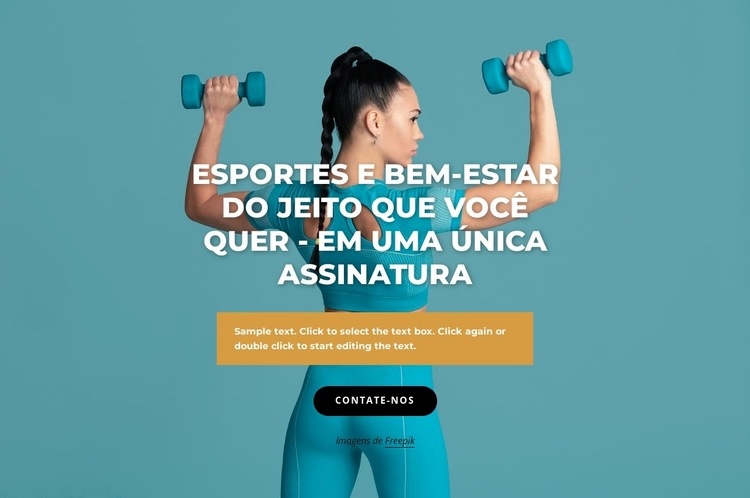 Centro de esportes e bem-estar Design do site