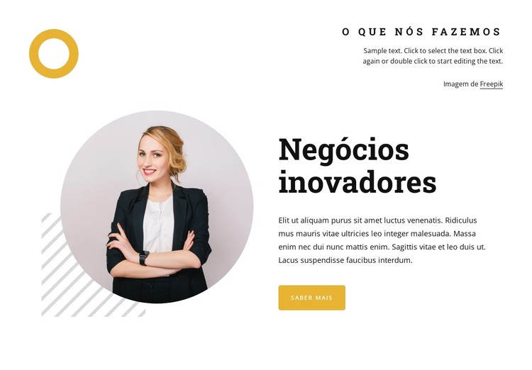 Modelos de negócios inovadores Template CSS