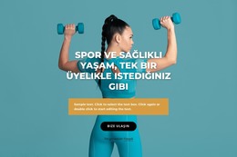 Spor Ve Sağlıklı Yaşam Merkezi Için HTML Sayfa Tasarımı