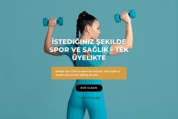 Spor Ve Sağlıklı Yaşam Merkezi - Bir Sayfalık Şablon