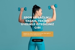 Spor Ve Sağlıklı Yaşam Merkezi - Nihai Tek Sayfalık Şablon