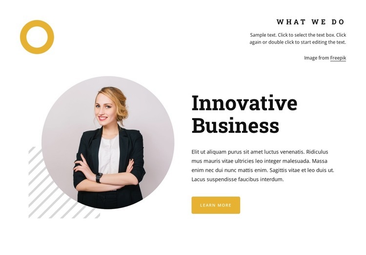 Innovative business models Web Page Design
