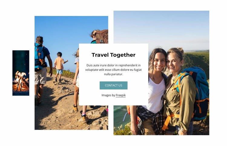 Meet travel friends Website Builder Templates