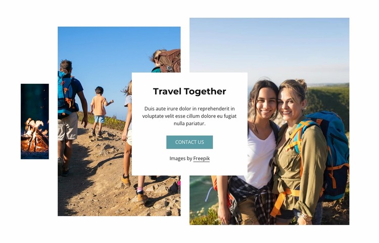 Meet travel friends Website Mockup