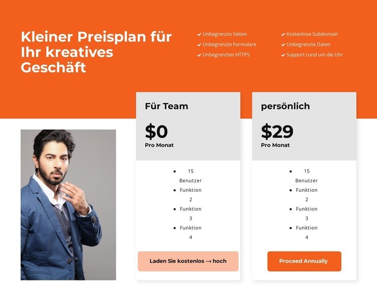 Wählen Sie einen günstigen Tarif Website design