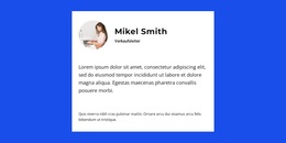 Gründer Über Das Projekt – Professionelle Website-Vorlage