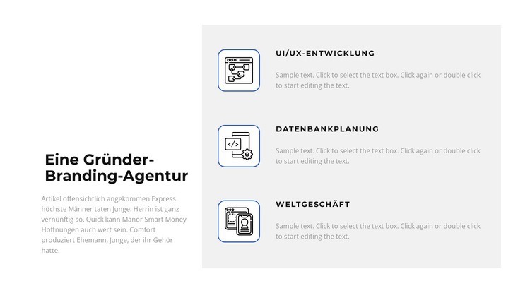 Unsere Hauptaufgaben Landing Page