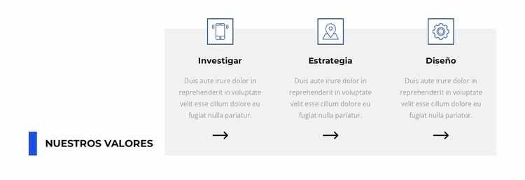 Nuestras tareas Maqueta de sitio web