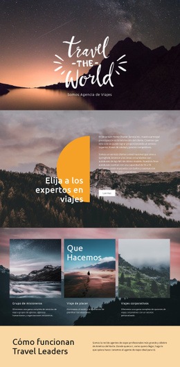 Impresionante Plantilla HTML5 Para Explorando Nuevos Lugares