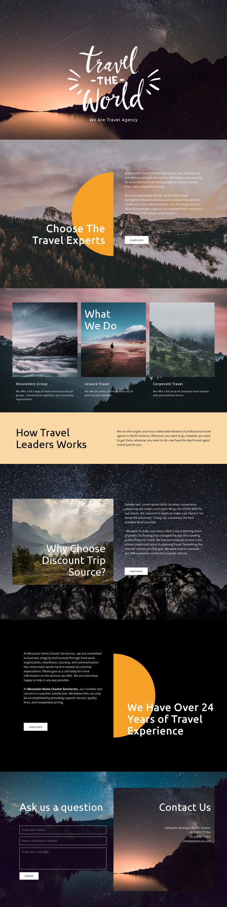 Exploring new places HTML Template