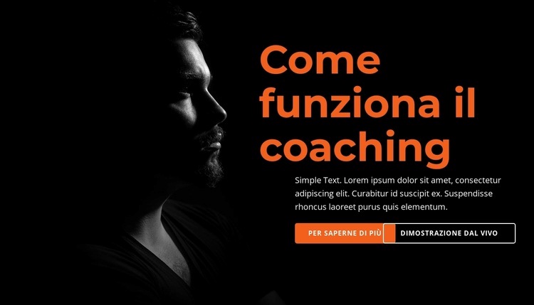 Il discorso dell'allenatore Mockup del sito web
