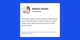 Oprichter Over Het Project - Website-Ontwerp