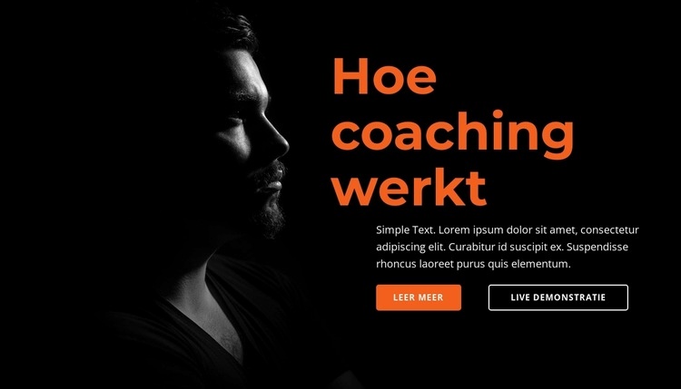 Toespraak van de coach Website ontwerp