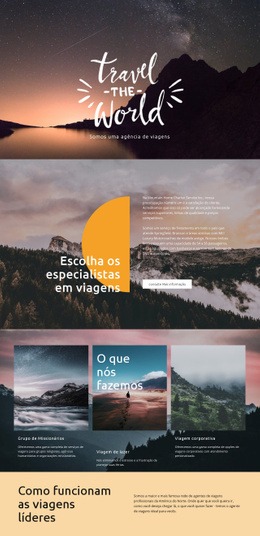 Modelo HTML5 Incrível Para Explorando Novos Lugares