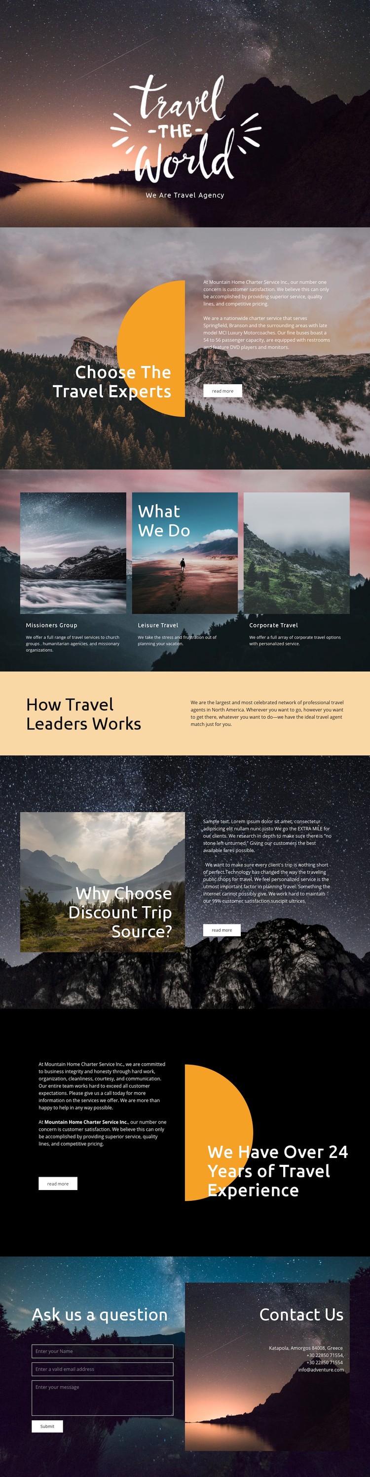 Exploring new places Webflow Template Alternative