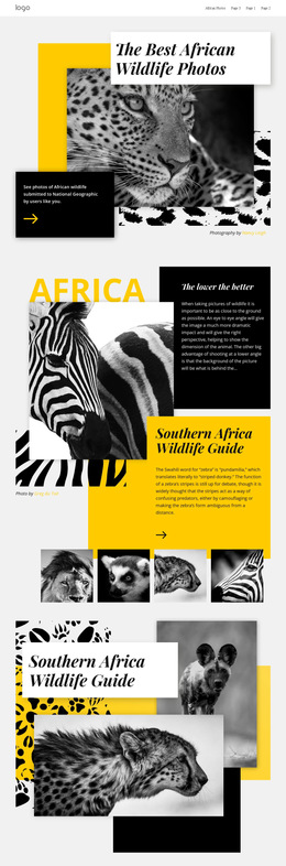 Best African Photos HTML5 Template