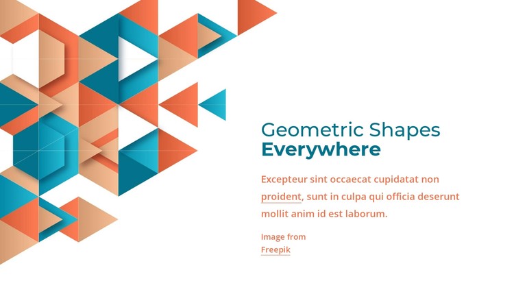 Geometric shapes everywhere CSS Template