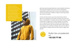 Stellen Sie Eine Frage Per Telefon Einfache HTML-CSS-Vorlage