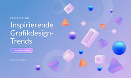 Inspirierende Grafikdesign-Trends - HTML-Websitevorlage