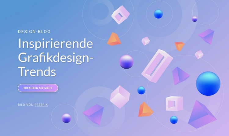 Inspirierende Grafikdesign-Trends Website Builder-Vorlagen