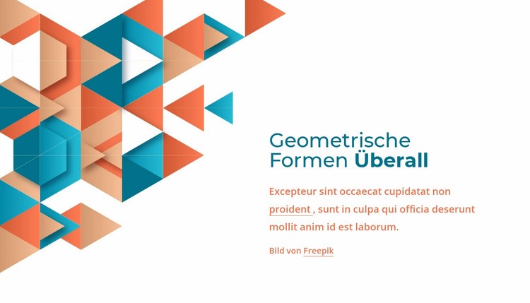 Überall geometrische Formen Website design