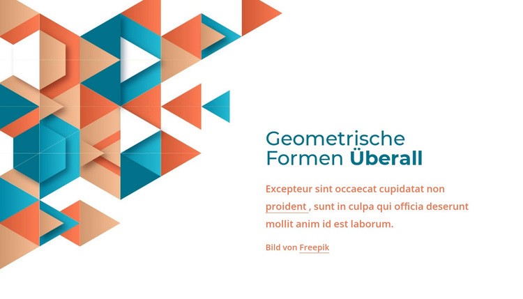 Überall geometrische Formen Website-Modell
