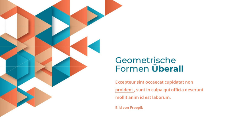 Überall geometrische Formen Website-Vorlage