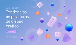 Tendencias Inspiradoras De Diseño Gráfico Plantilla De Página De Destino