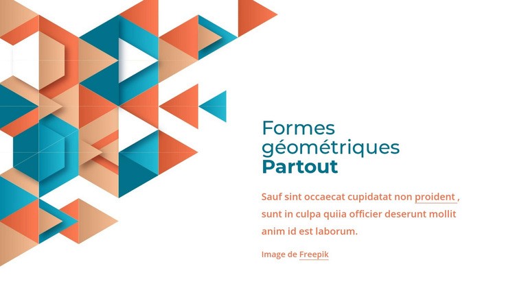 Des formes géométriques partout Conception de site Web