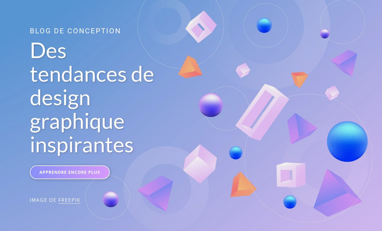 Des tendances de design graphique inspirantes Modèle HTML