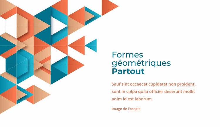 Des formes géométriques partout Modèle HTML5
