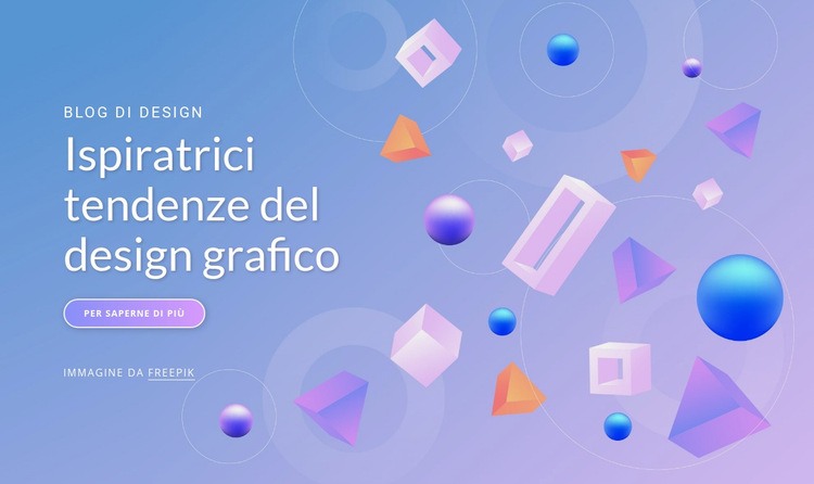 Ispiratrici tendenze del design grafico Modelli di Website Builder