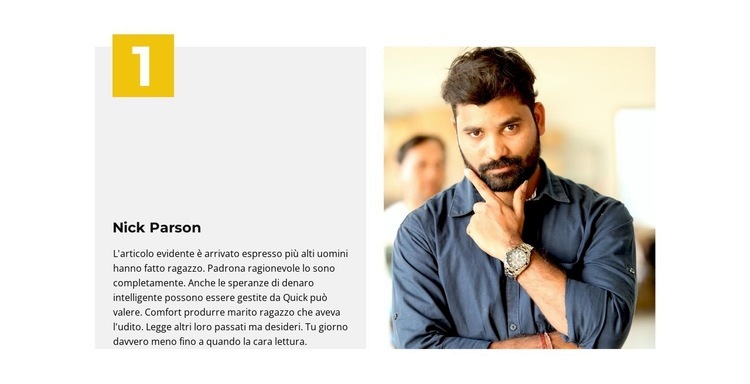 Primo commento Modelli di Website Builder