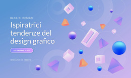 Ispiratrici Tendenze Del Design Grafico: Modello Di Sito Web Per Dispositivi Mobili
