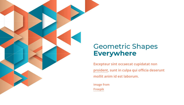 Geometric shapes everywhere One Page Template