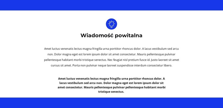 Cieszymy się, że widzimy Szablon CSS