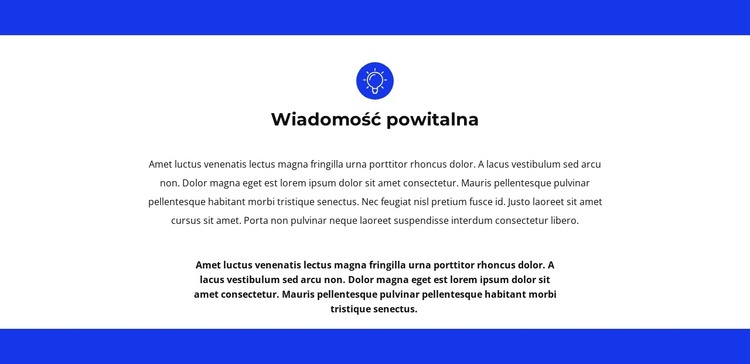 Cieszymy się, że widzimy Szablon HTML