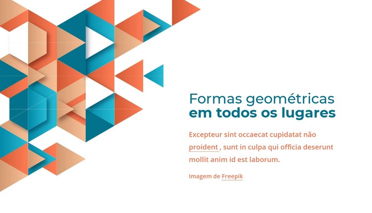 Formas geométricas em todos os lugares Construtor de sites HTML