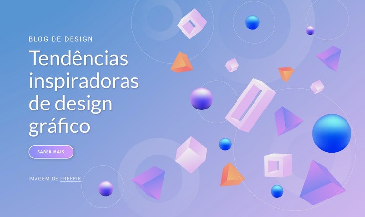 Tendências inspiradoras de design gráfico Construtor de sites HTML