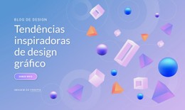 Tendências Inspiradoras De Design Gráfico Modelo De Página De Destino