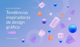 Modelo HTML5 Exclusivo Para Tendências Inspiradoras De Design Gráfico