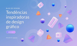 Tendências Inspiradoras De Design Gráfico - Tema WordPress Simples