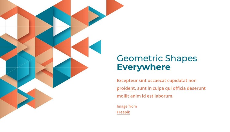 Geometric shapes everywhere Static Site Generator