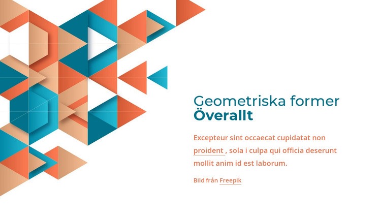 Geometriska former överallt HTML-mall