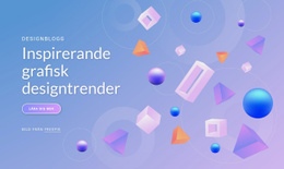 Inspirerande Grafisk Designtrender - Mall För Mobilwebbplats