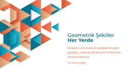 Her Yerde Geometrik Şekiller Için Web Tasarımı