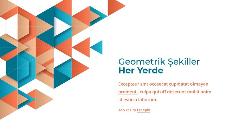 Her yerde geometrik şekiller Bir Sayfa Şablonu