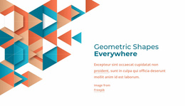 Geometric Shapes Everywhere - Ready To Use Landing Page