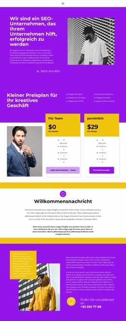 Schneller Erfolgreicher Start - Persönliche Website-Vorlage