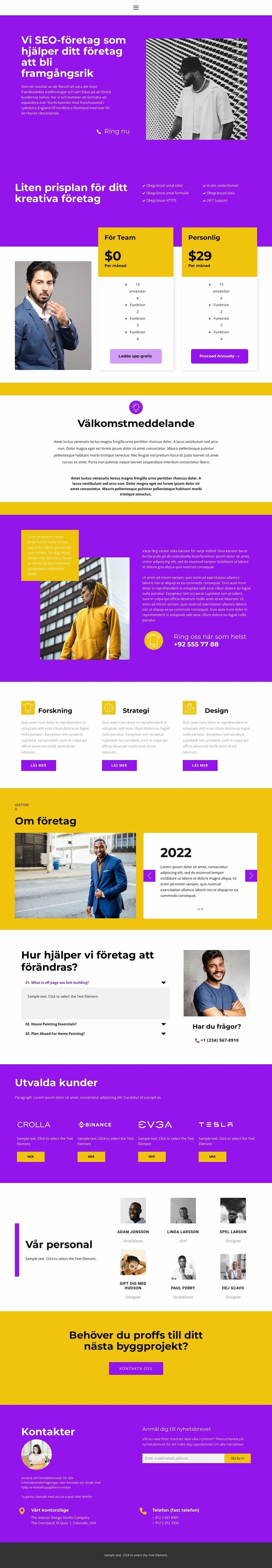 Snabb framgångsrik start HTML-mall